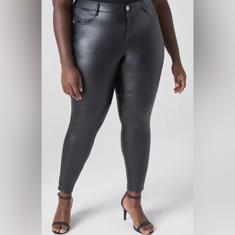 Lane Bryant Black Faux Leather Leggings